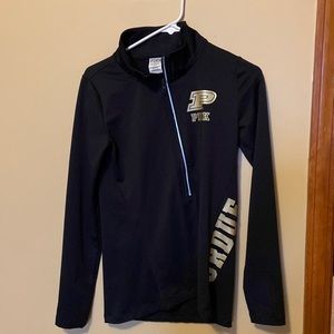 Pink Brand Purdue polyester half zip pullover size small